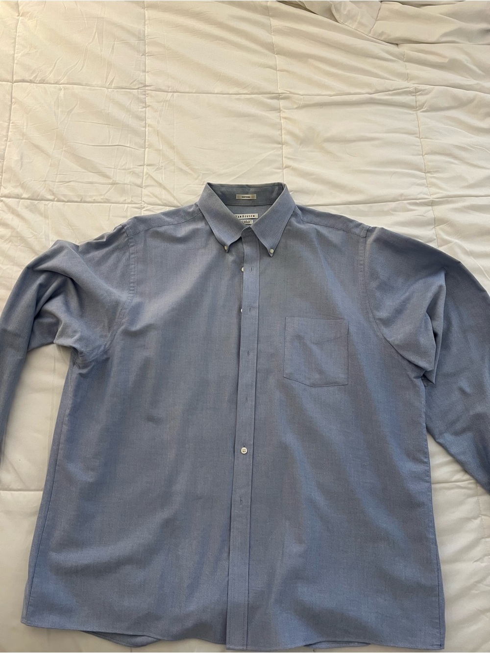 Van Heusen Blue Button-Down Casual Shirt